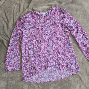 Coolibar Pink and Purple Floral Top